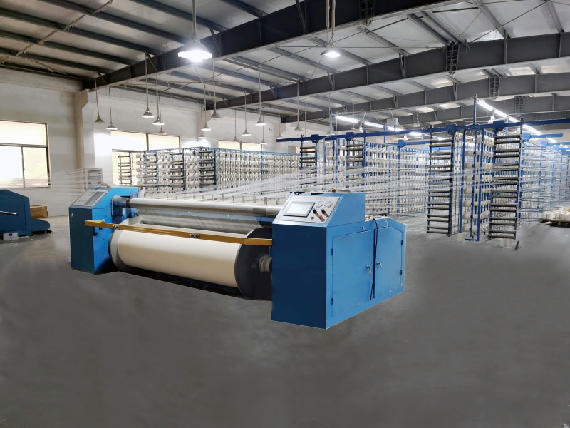 Direct warping machine for gauze